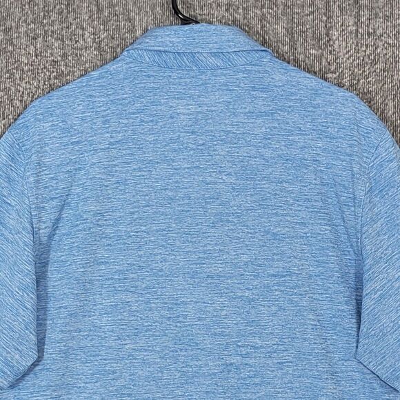 Vineyard Vines Performance Golf Polo Shirt Mens Large Heather Blue Short Sleeve - Picture 8 of 13
